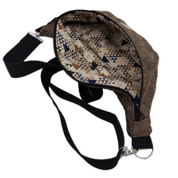 Preview: Crossbag, Crossbody, Hipbag gesteppt braun